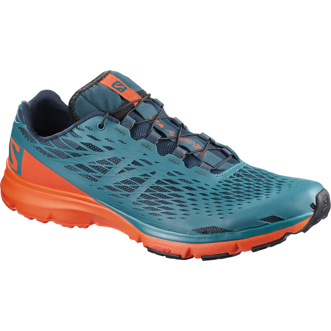 Chaussure Running Salomon Homme Bleu / Orange - Salomon XA AMPHIB - France (8613-OXKHN)